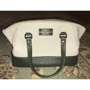Kate Spade Colorblock Handbag Offwhite Olive Purse